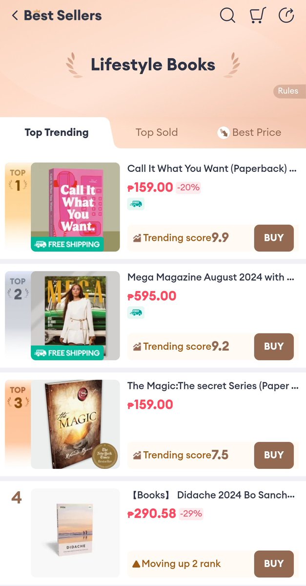 kynicole2002_'s tweet photo. TOP 2 TOP TRENDING IN 'LIFE STYLE BOOKS' IN LAZADA💓✨

• @kyline_a3 @mega_magazine 
#MakeItBIG #MakeItMEGA #TheJourneyIssue #KylineAlcantara https://t.co/SUTE6Jog6A