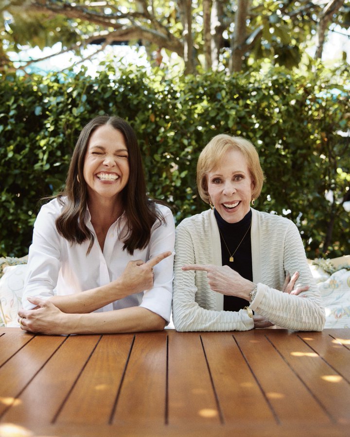 Sutton Foster and Carol Burnett together in a promo for a CBS interview about Once Upon a Mattress