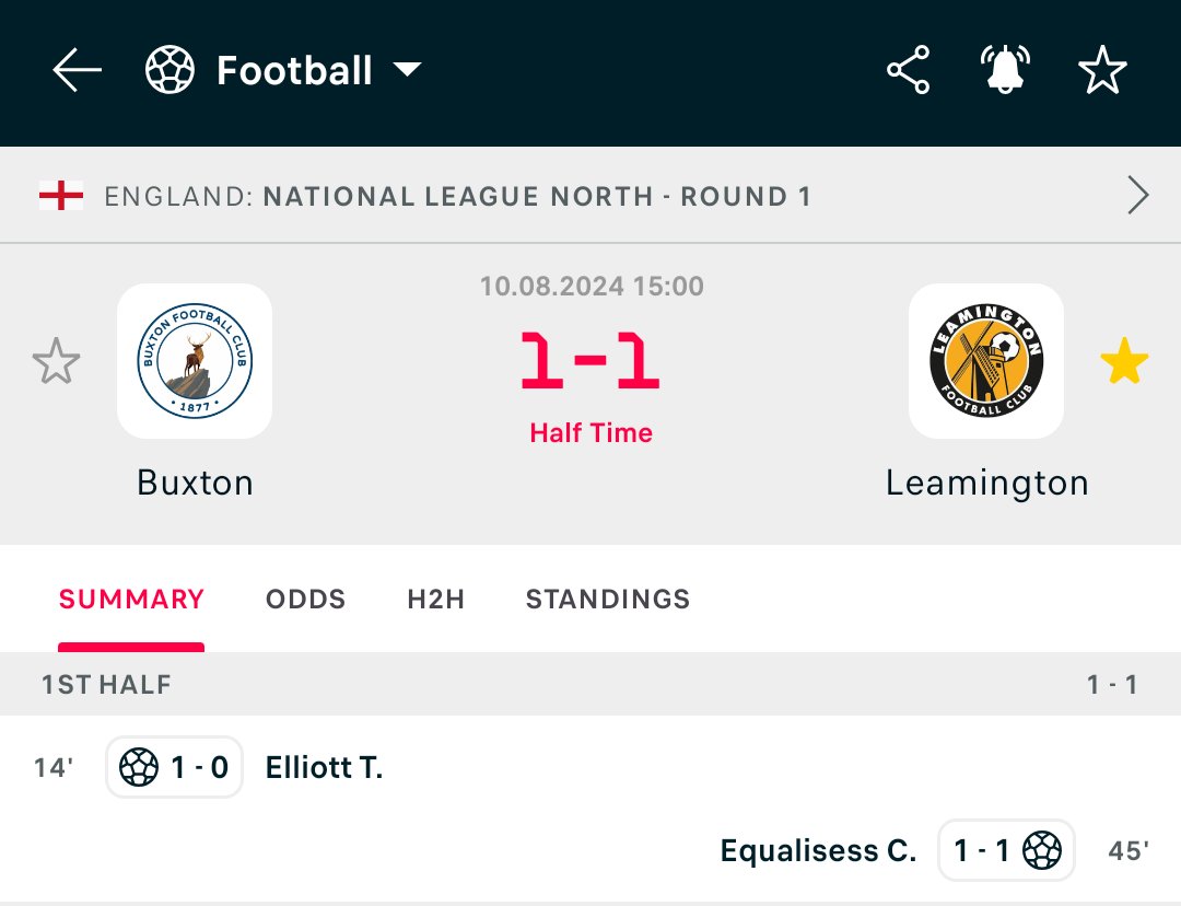 Sub him off for D. Winner at the half.
#BUXLEA <a href="/TheVanaramaNL/">Rocco 🇲🇸</a> <a href="/LeamingtonFC/">Leamington FC ⚽️</a>