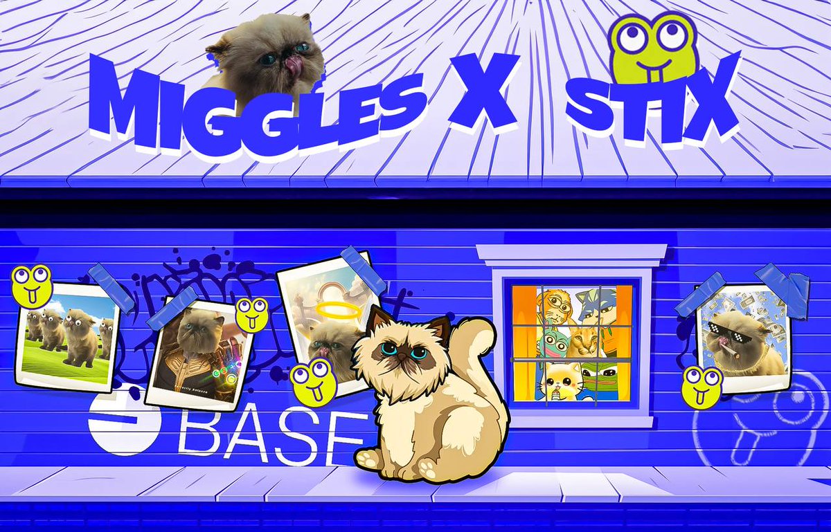 STIX 🤝 <a href="/MrMigglesOnBase/">Mr. Miggles</a> 

two cat coins? based² 

Mr Miggles is a staple of the Base ecosystem &amp; found their origins through the vision for global distribution of Web3 culture—Our mission.