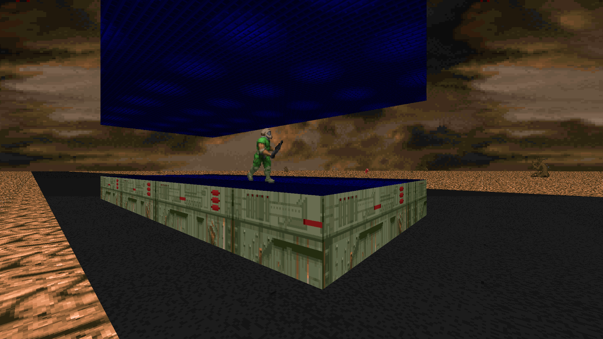 SlappyCromwell's tweet photo. I've had to revisit Revenant Bus and make some WAD edits in order to accommodate the new @Doom re-re-release. To celebrate, enjoy some exclusive, never-before-seen development screenshots of Revenant Bus, dated the week of October 22, 2018! #doom #doomdev #publictransportation https://t.co/xQLaWh4kYs