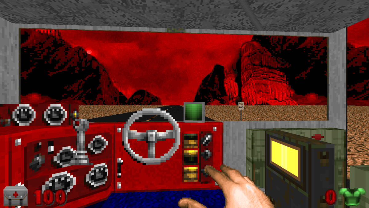 SlappyCromwell's tweet photo. I've had to revisit Revenant Bus and make some WAD edits in order to accommodate the new @Doom re-re-release. To celebrate, enjoy some exclusive, never-before-seen development screenshots of Revenant Bus, dated the week of October 22, 2018! #doom #doomdev #publictransportation https://t.co/xQLaWh4kYs