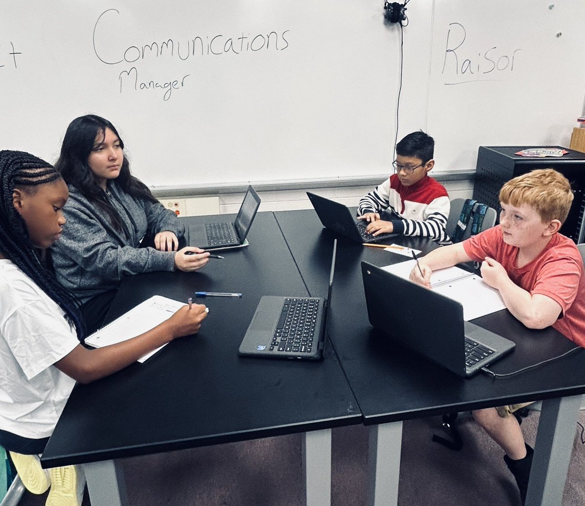 PennPrincipalT's tweet photo. Students in Mrs. Raisor’s PLTW Design &amp; Modeling class planned out their design for a foot orthosis by deciding what materials to use and exactly what their design should be! Each member of the group had a specific job for the planning process!

#STEMatPENN #choosePENN https://t.co/ChatfoXIr5