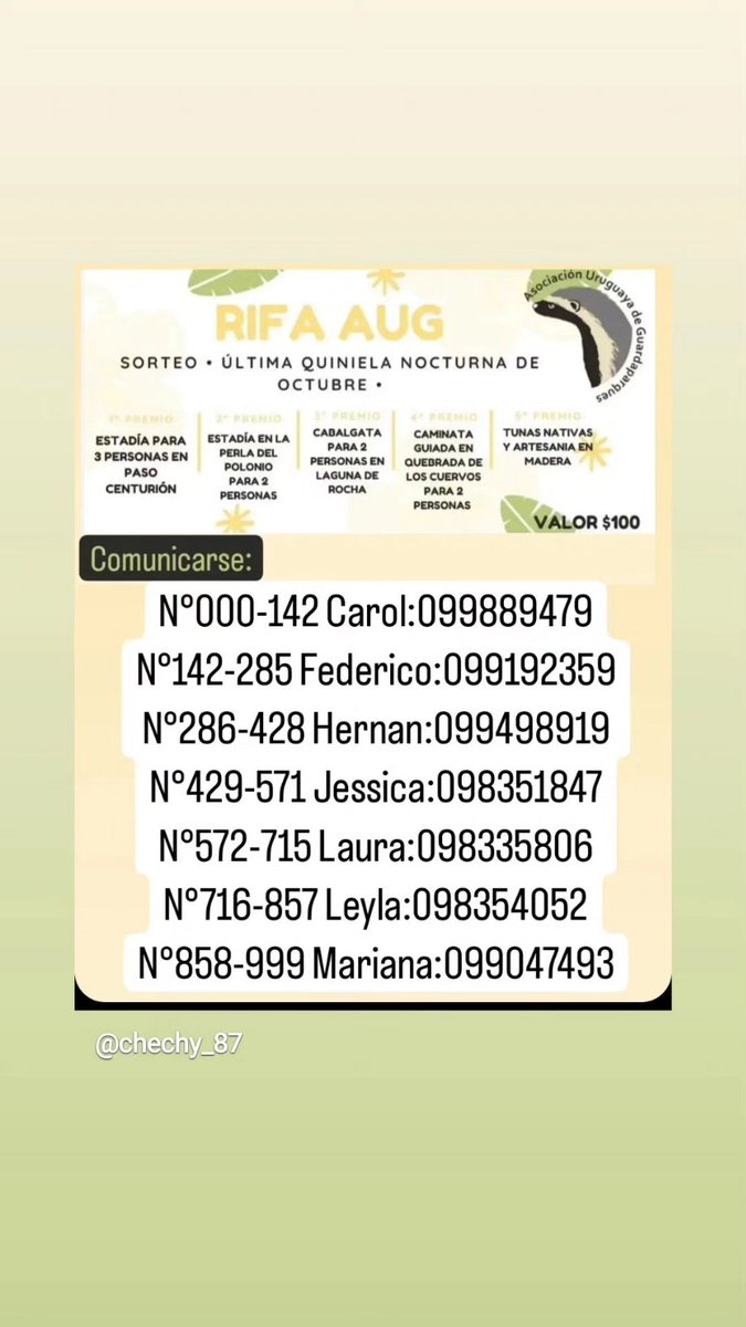 Colabora con los y las  compañeros/as que representaron a la AUG en el 2° encuentro de la Federación Latinoamericana de Guardaparques