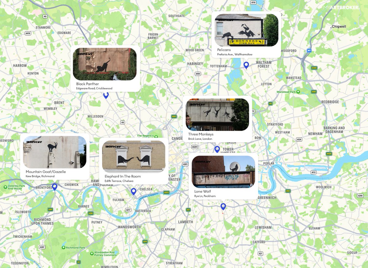 Banksy's very own London Zoo: myartbroker.com/artist-banksy/…

#banksy #streetart #london