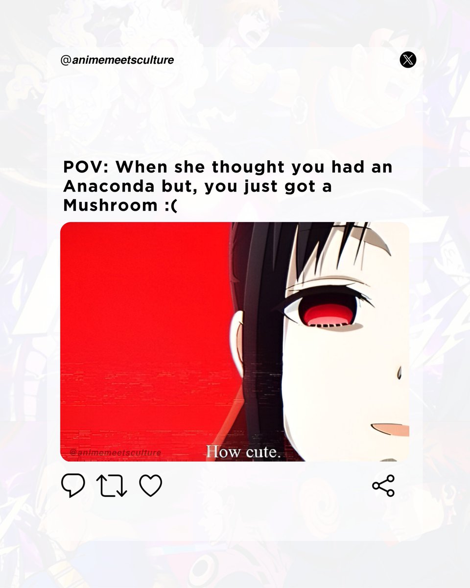anime_meets's tweet image. POV: When she expected an anaconda but got a mushroom instead. 😅🍄 #AnimeHumor