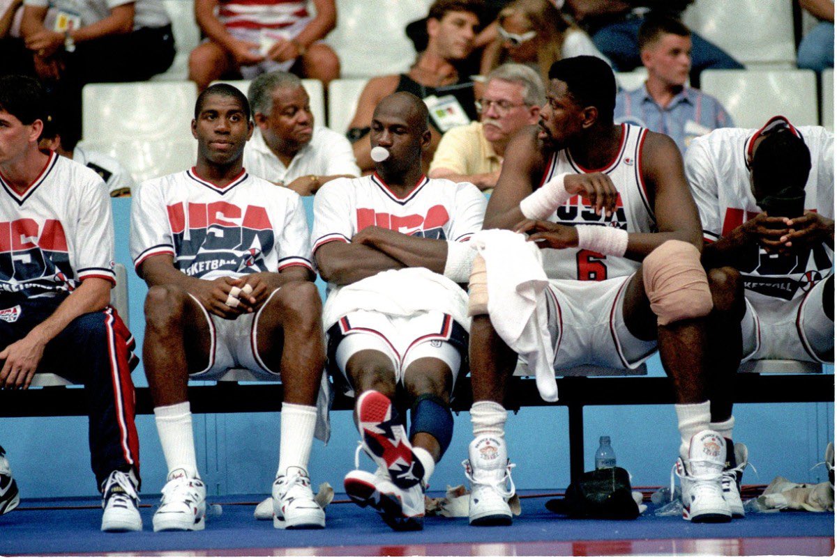 ‘92 Dream Team Fun Facts:

Charles Barkley — Points Leader

Scottie Pippen — Assists Leader

Karl Malone — Rebounds Leader

Patrick Ewing — Blocks Leader

🧱 Michael Jordan — Turnovers Leader

🧱 Michael Jordan — MPG Leader

🧱 Michael Jordan — FGA Leader