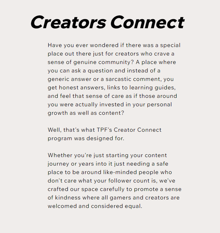 ThePillowFortG's tweet photo. We've had a lot of people ask about our Creator Program lately and while we don't advertise it often, we recognize that it exists so that creators can find that safe space they've been craving in the creation world 🫶

So... here's a bit about our Creator's Connect program! If you're interested in potentially joining, you can find the Discord info in the typical place 💕

Some of the perks: Guides & Informational, Creator News, Work/Game Nights, Networking, Mental Health, NO Requirements!