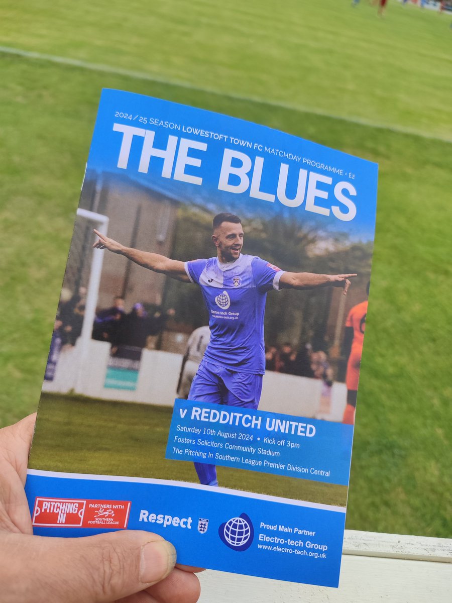 Keitheedee's tweet photo. @NLprogs  Today's programme from Lowestoft Town v Redditch United , Southern League Premier Central https://t.co/q13rtPwUwL