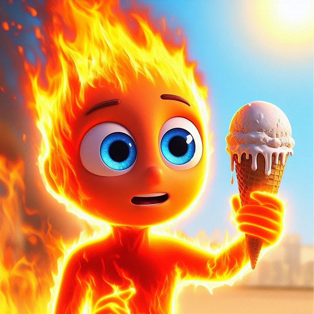 BasedBurnie's tweet photo. Earth lesson #1: Ice cream is a delicious mystery that melts before I even get to taste it. ๐ฅ๐ฆ๐ซ
#burniegoestoearth #FireFails #EarthStruggles #AlienProblems #iamfire https://t.co/yleBEBczkz