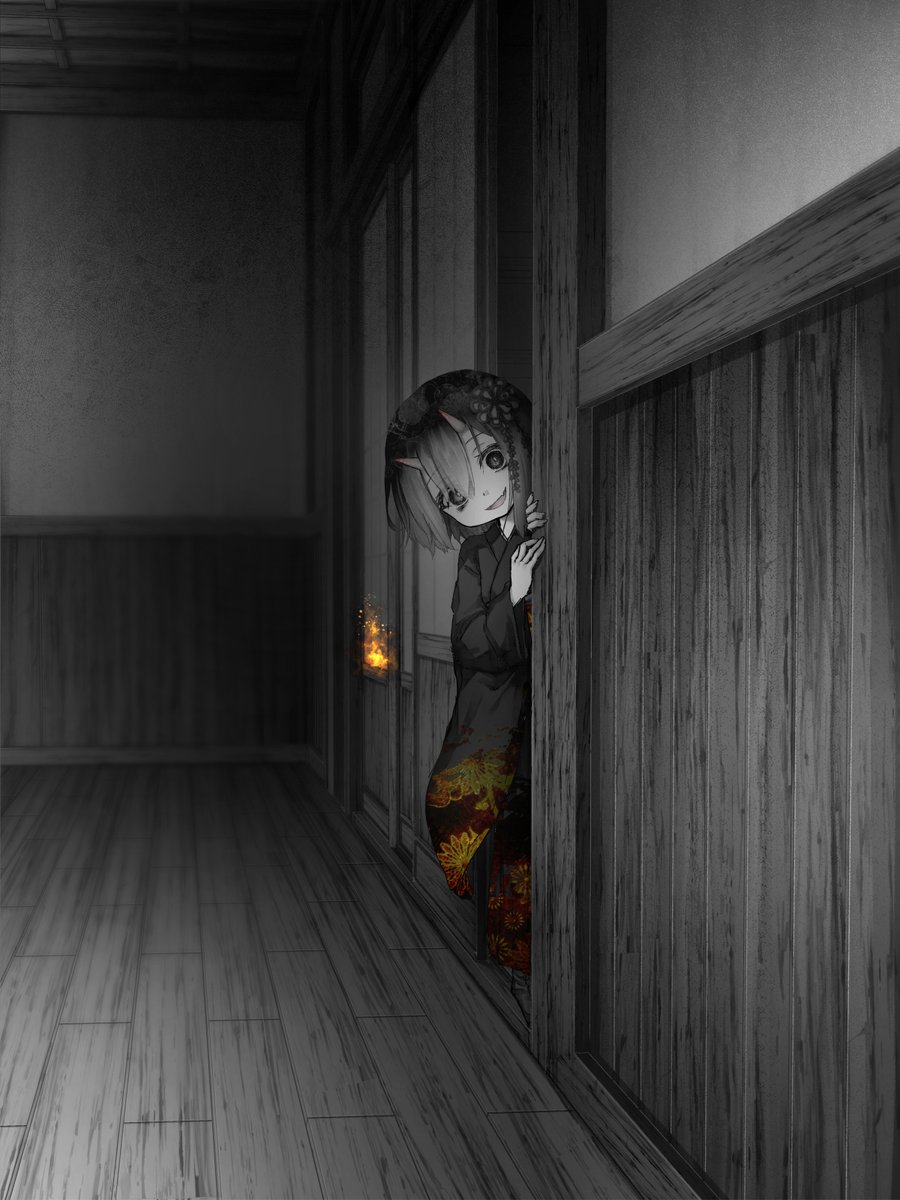 具合の悪くなった友人を心配する優しい座敷童子?ちゃん 