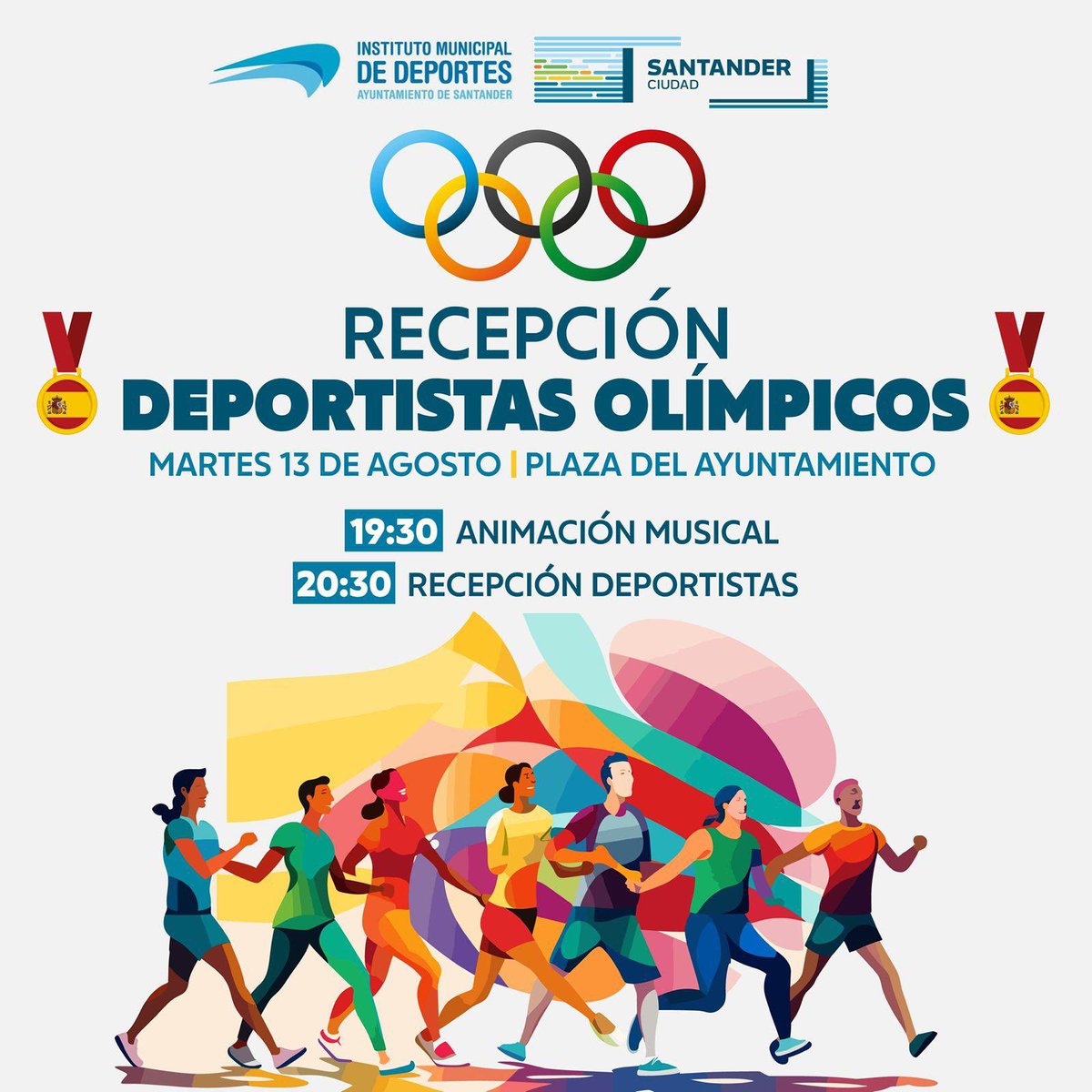 👏 El martes os esperamos en la Plaza del Ayuntamiento #Santander para recibir y rendir un emotivo homenaje a los deportistas olímpicos que nos han representado en los Juegos de Paris
Va a ser una gran fiesta del deporte. No os lo podéis perder‼️
Cuento con todos vosotros‼️