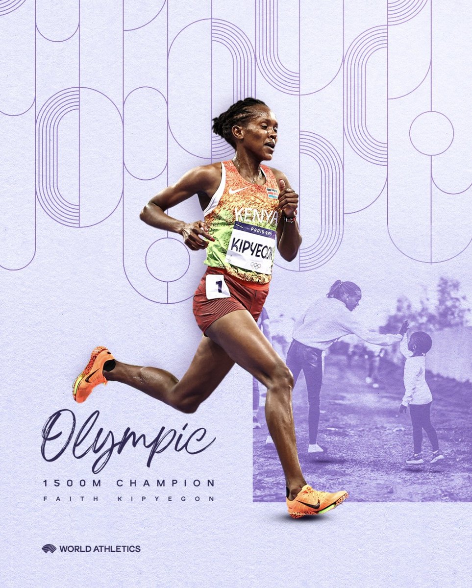 🏅✨ Congratulations Faith Kipyegon on winning Olympic gold in Paris 2024 and breaking your record! Your relentless determination and extraordinary talent continue to inspire us all. 🌟 #Paris2024 #OlympicChampion #FaithKipyegon #RecordBreaker