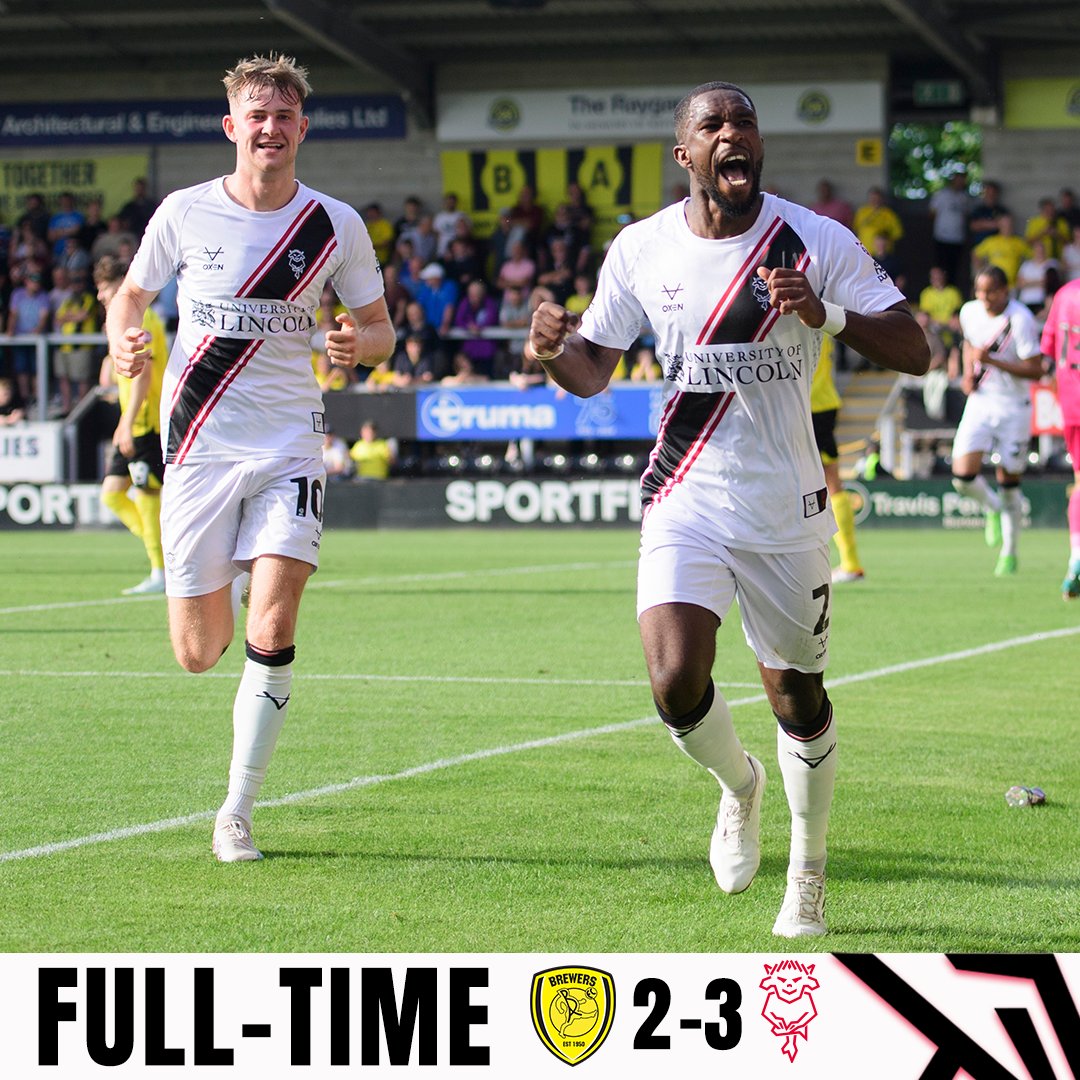 LincolnCity_FC's tweet photo. 😍 WHAT A THREE POINTS.

⌚️ FT | 🟡 2-3 ⚪️ | #BURLIN https://t.co/OCHScXTDMw