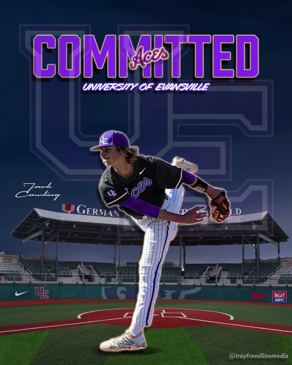 I am excited to announce my commitment to the University of Evansville, where I will be continuing my academic and athletic career. I’d like to thank my family, coaches and teammates who have supported me along the way. Go Aces!
<a href="/UEAthleticsBASE/">Evansville Purple Aces Baseball</a>  <a href="/wescarroll22/">Wes Carroll</a> <a href="/BluntJarrett/">Jarrett Blunt</a>