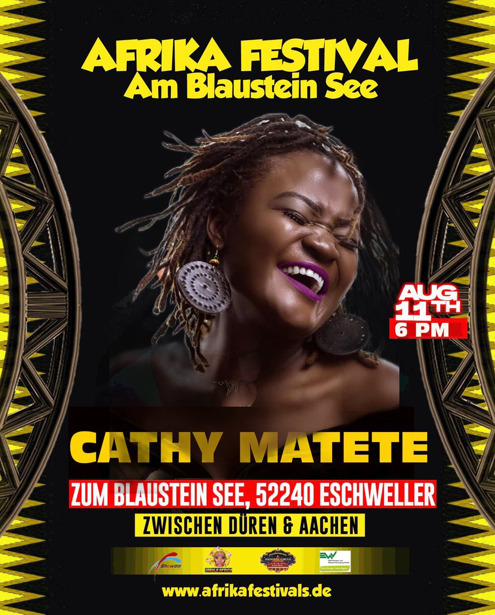 Cathymatete's tweet photo. See you tonight at Afrika Festival Am Blaustein See ๐ฉ๐ช๐ฉ๐ช๐ฉ๐ช
cc @thamovement
โฆ
#milesawaytour #cathymatete https://t.co/ALXQAn8OLy