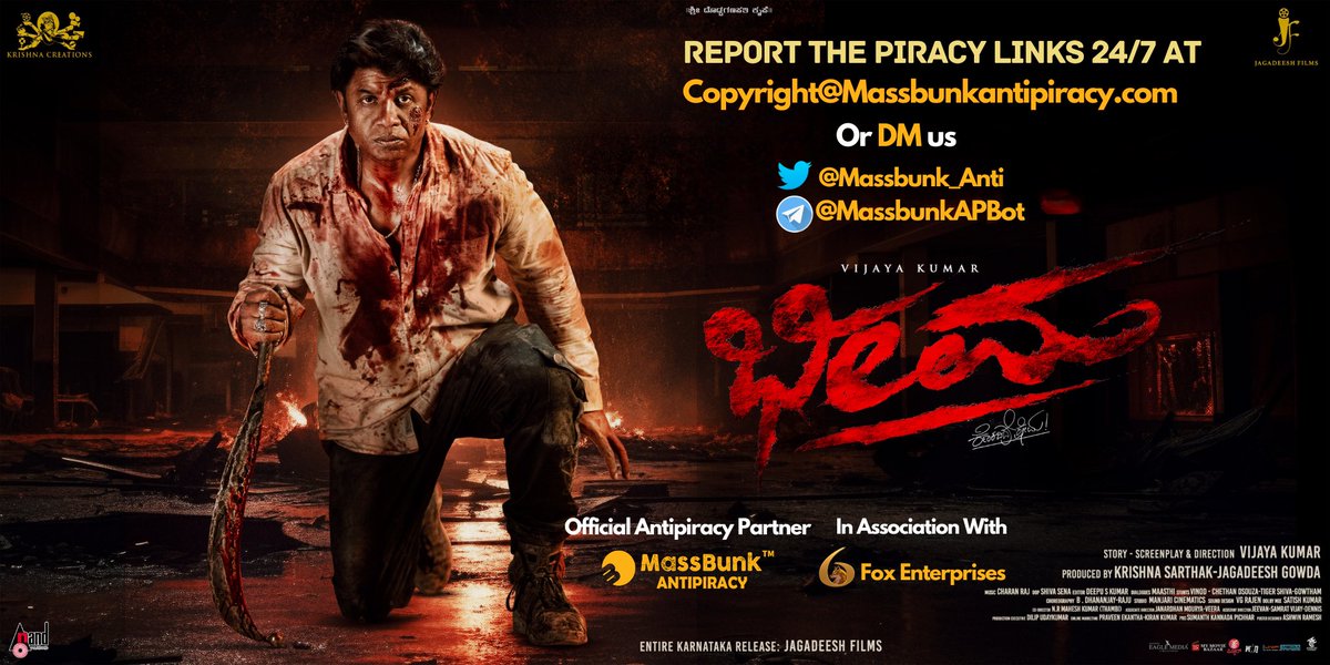 MassBunk Antipiracy (@massbunk_anti) on Twitter photo Watch <a href="/OfficialViji/">Duniya Vijay</a>’s action packed #Bheema movie in theatres near you and report piracy 24/7.
<a href="/OfficialViji/">Duniya Vijay</a> #BheemaReview #JagadeeshFilms
#BheemaRunningSuccessfully <a href="/charanrajmr2701/">Charan Raj</a>
#MassbunkAntipiracy in association with <a href="/enterprises_six/">Six Fox Enterprises</a> Watch <a href="/OfficialViji/">Duniya Vijay</a>’s action packed #Bheema movie in theatres near you and report piracy 24/7.
<a href="/OfficialViji/">Duniya Vijay</a> #BheemaReview #JagadeeshFilms
#BheemaRunningSuccessfully <a href="/charanrajmr2701/">Charan Raj</a>
#MassbunkAntipiracy in association with <a href="/enterprises_six/">Six Fox Enterprises</a>