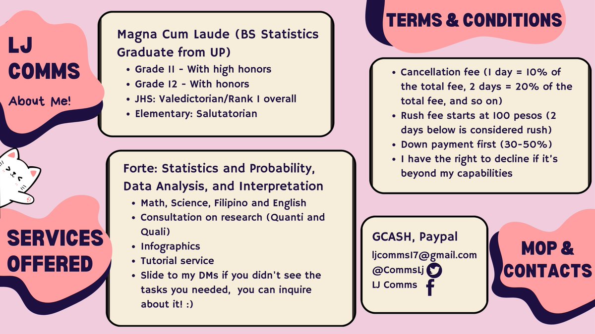 Need some help with your school works? Worry no more because LJ Comms is at your service!  

🏷️tutor statistics stats interpretation data analytics analysis analyst lf clients excel jamovi spss R commander tableau JASP statistician hypothesis testing chapter 4 results discussion