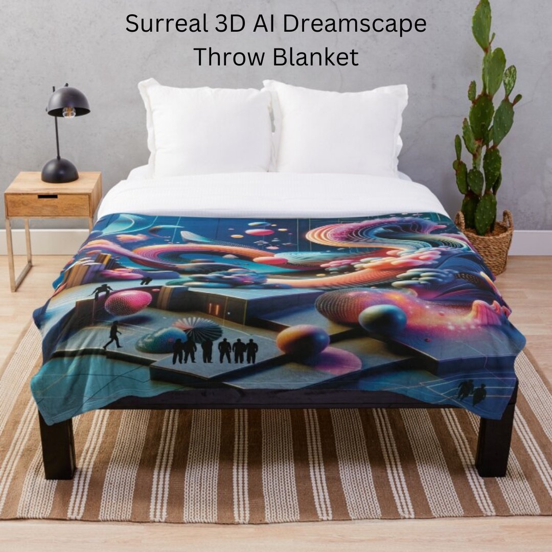 BGCreativeArt's tweet image. Cozy up with the "Surreal 3D AI Dreamscape" Throw Blanket! 🌌🛏️ Ideal for chilly nights or a bold decor statement. Discover more at briangollob.redbubble.com
#ThrowBlanket #HomeDecor #AIArt #ShopNow 
redbubble.com/i/throw-blanke…