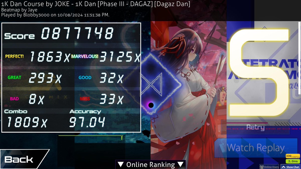 1KDanCourse's tweet photo. Blobby3000 is the first to clear DAGAZ. https://t.co/xofiB75f9p