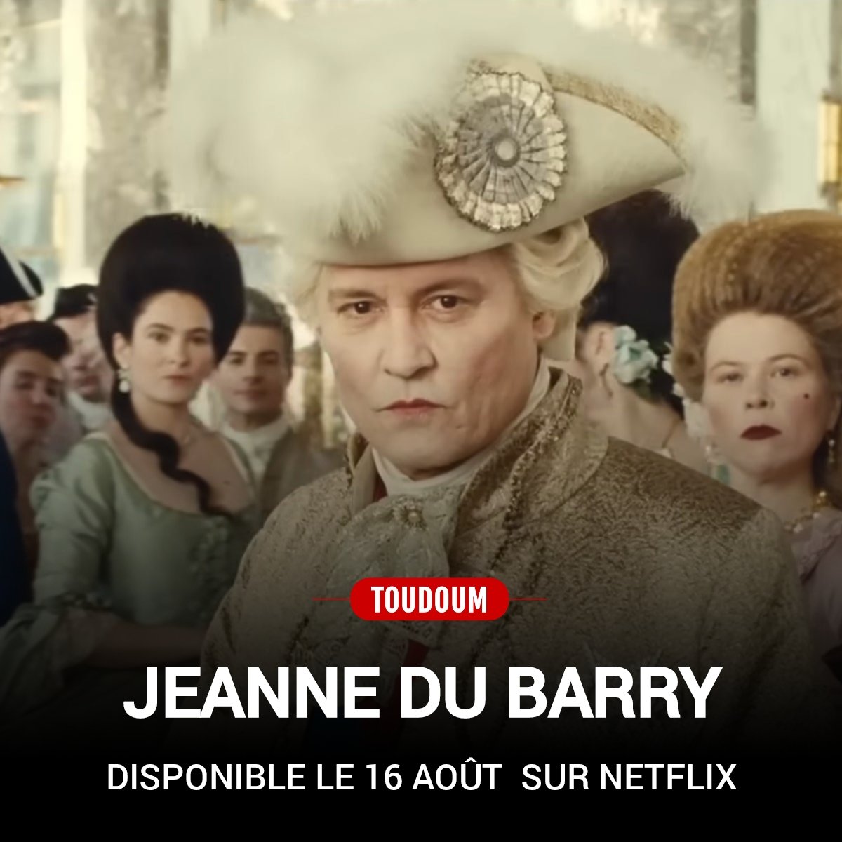netflixologue's tweet photo. Le film 𝗝𝗘𝗔𝗡𝗡𝗘 𝗗𝗨 𝗕𝗔𝗥𝗥𝗬 avec Johnny Depp arrive sur Netflix vendredi.

Une femme charmante d'origine modeste gravit les échelons de la société française jusqu'à devenir la favorite du roi, au grand dam de la cour royale. https://t.co/lZWhSvCV5p