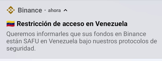 #URGENTE Están llegando notificaciones de #Binance. 👀

Estamos averiguando. #Venezuela