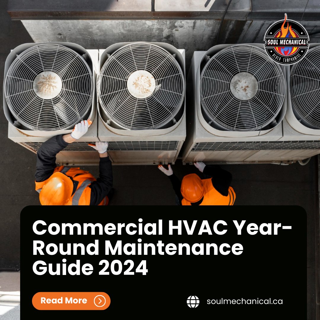 SoulMechanical's tweet image. Our new guide covers everything from summer heat to winter frost, ensuring your system operates efficiently year-round. Stay ahead with preventive maintenance tips tailored for industrial setups. 🌞

#HVACGuide #CommercialHVAC #MaintenanceTips #HVACMaintenance #SoulMechanical