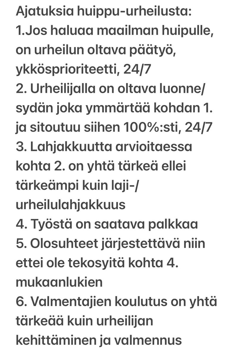 jkekalainen's tweet photo. Ajatuksia huippu-urheilusta: https://t.co/llyuI3Eqmz