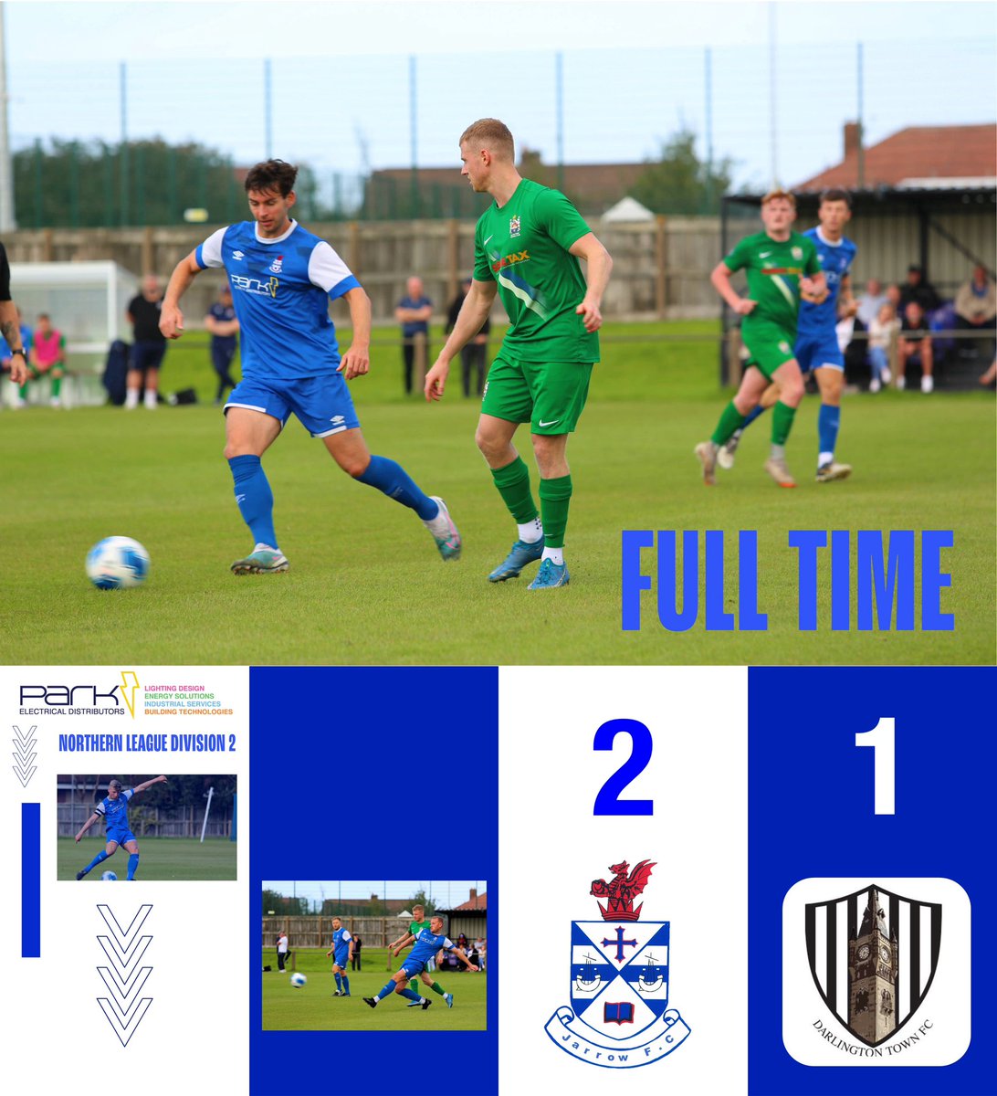 9️⃣0️⃣’ FT!! <a href="/Jarrow_FC/">Jarrow FC</a> 2️⃣🆚1️⃣
<a href="/DarloTownFC/">Darlington Town FC</a> 

🗣  “A Quick turnaround in the second half with 2 goals in 2 minutes from possibly Ions and definitely Jardine seal a valuable 3 points against a very well organised side! Good luck to Darlo for the rest of the season!”

⚽️🔵⚪️🔵⚪️⚽️