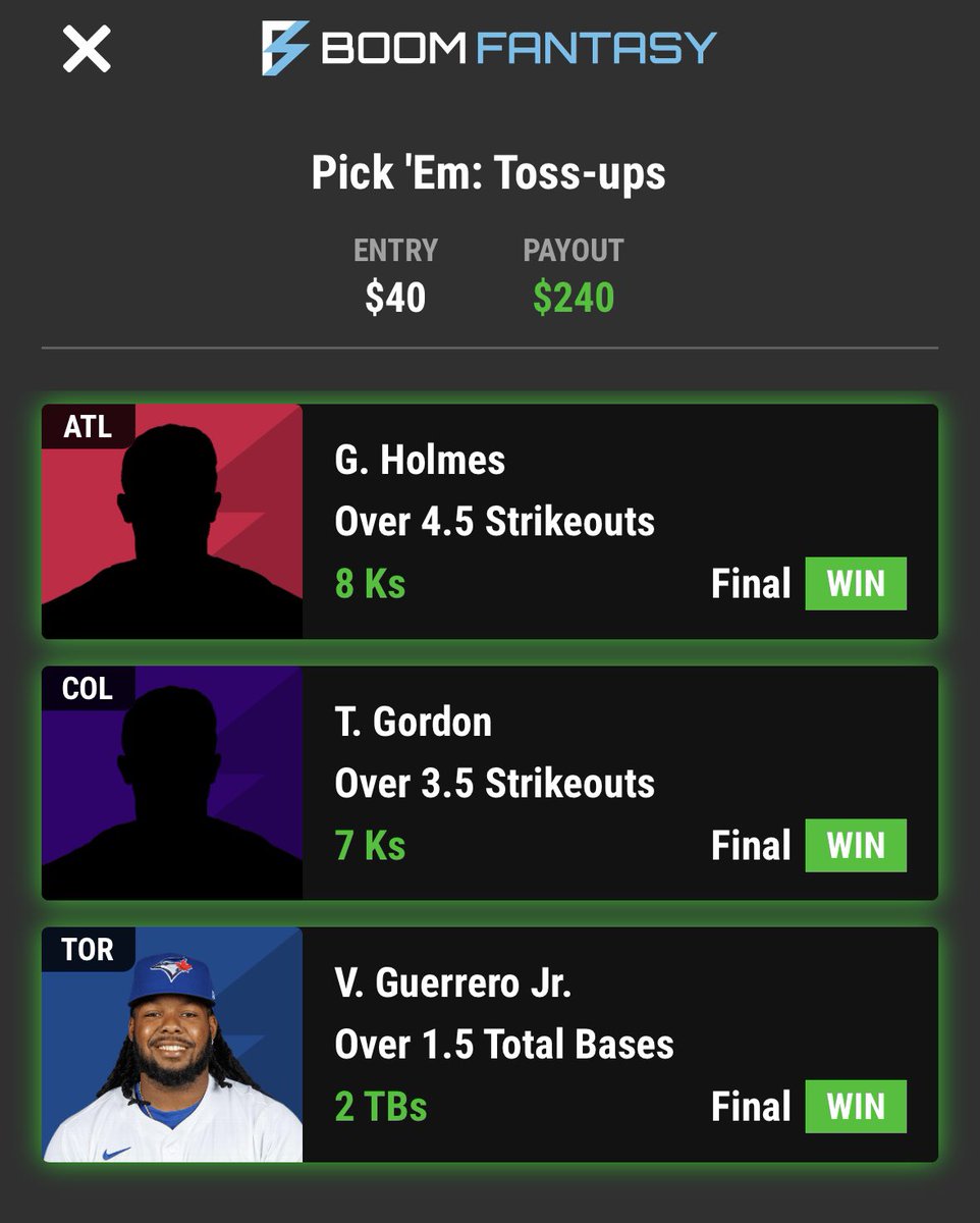 PrizePicks may be dead to me but Boom has always remained consistent.