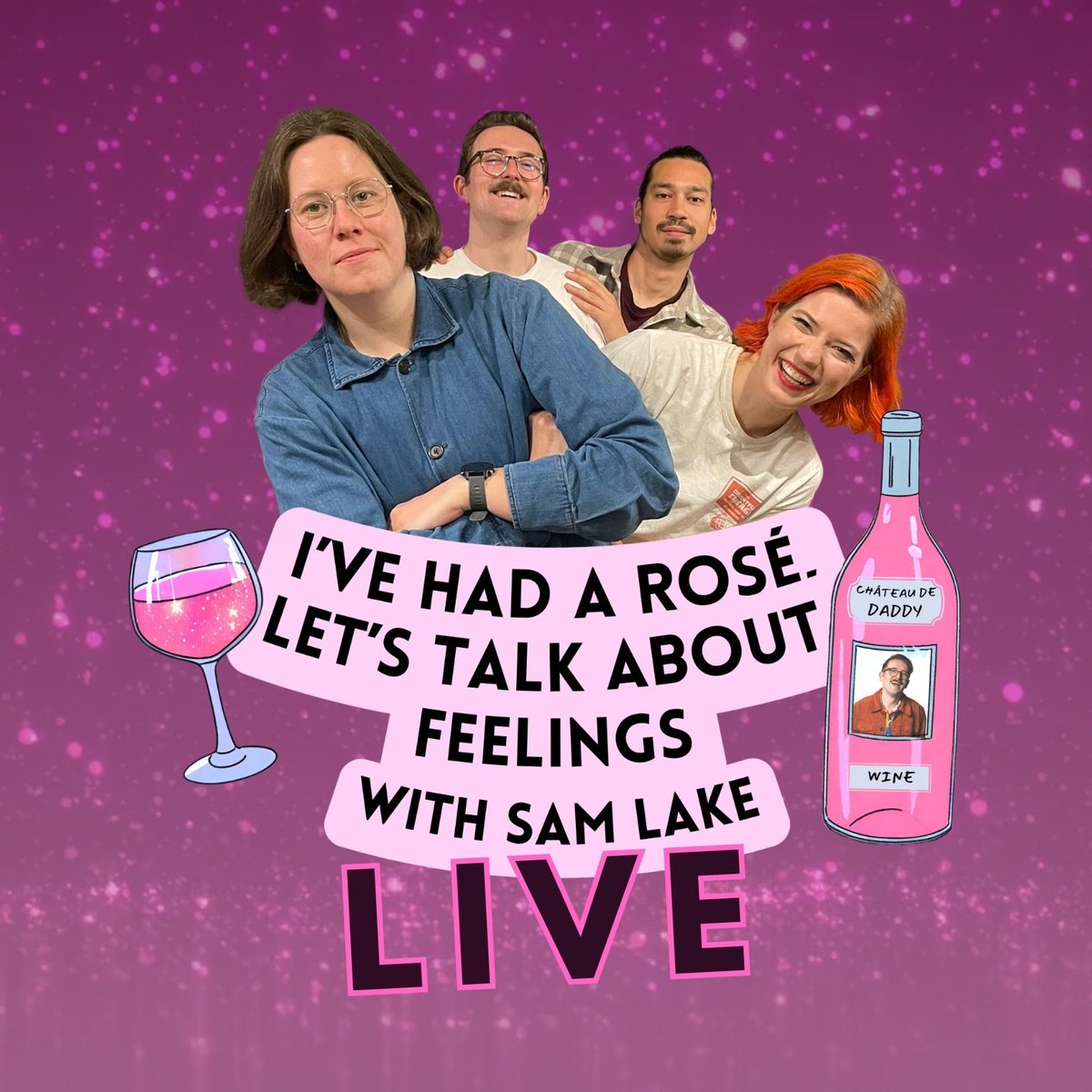 I'VE HAD A ROSÉ...LIVE

<a href="/BarrelComedy/">Monkey Barrel Comedy</a> Aug 13th 23:55

Joining <a href="/MrSamLake/">Sam Lake (no, not that one) 🏳️‍🌈</a>
It's Joy Multiplication's own <a href="/ChloePetts/">Chloe Petts</a> <a href="/HugeDavies/">🎹 Huge Davies 🎹</a> &amp; <a href="/rocknrolga/">Olga Koch</a> 

Tickets: tickets.edfringe.com/whats-on/i-ve-…