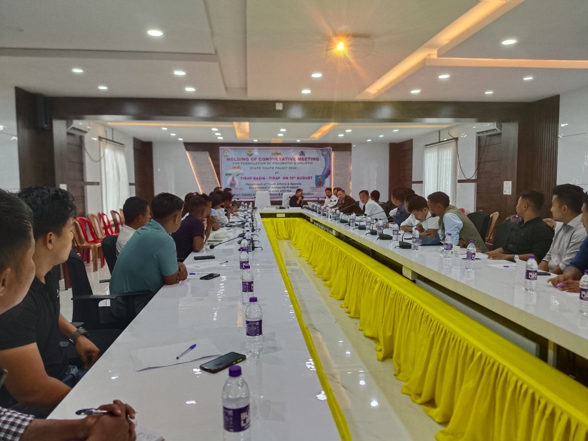 NMongku's tweet photo. KHONSA, Consultative meeting of Tirap BASIN on formulation of Pragmatic $ Holistic state Youth policy was conducted successfully at Khonsa Tirap under the banner of Depth of Youth and Affairs, govt of Arunachal Pradesh @PemaKhanduBJP @KentoJini @OfGoap https://t.co/AsNCIgI01d