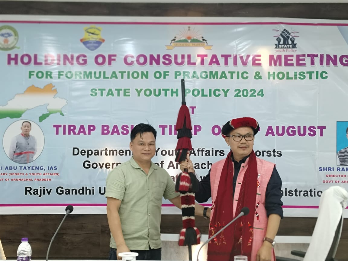 NMongku's tweet photo. KHONSA, Consultative meeting of Tirap BASIN on formulation of Pragmatic $ Holistic state Youth policy was conducted successfully at Khonsa Tirap under the banner of Depth of Youth and Affairs, govt of Arunachal Pradesh @PemaKhanduBJP @KentoJini @OfGoap https://t.co/AsNCIgI01d