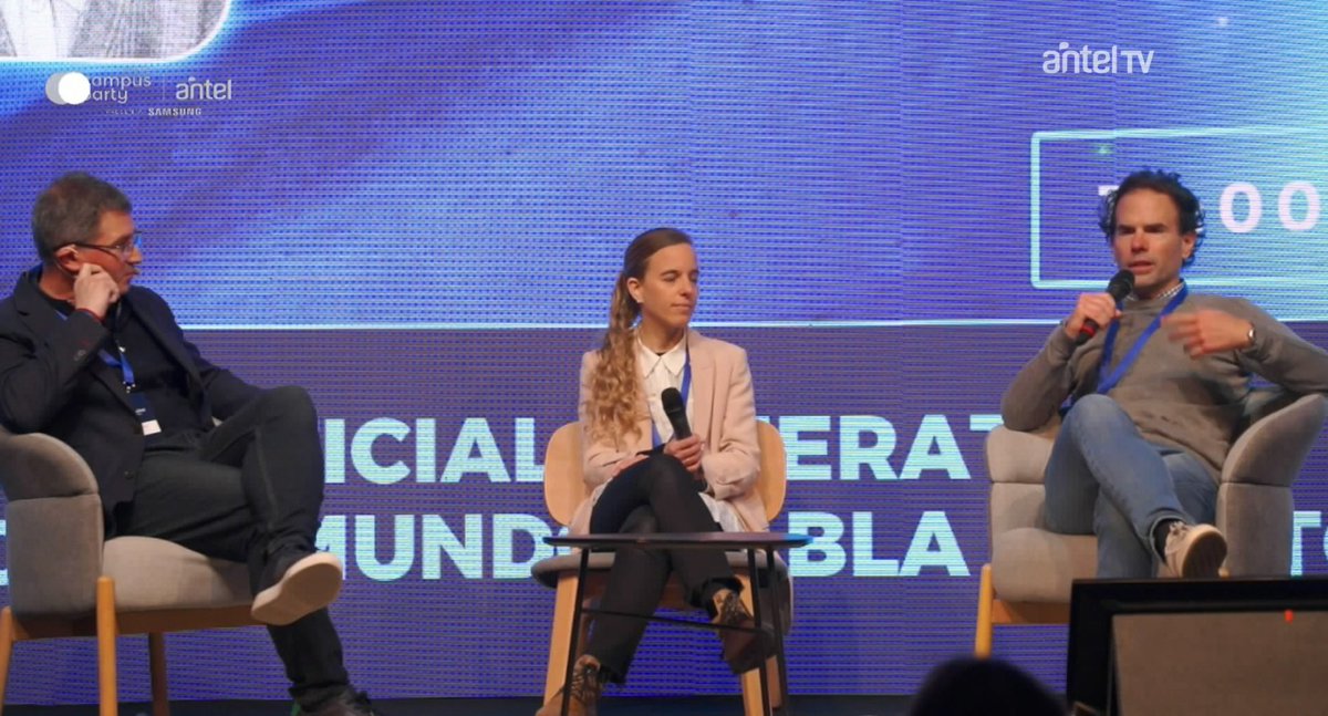 Antel (@anteldetodos) on Twitter photo Inteligencia Artificial Generativa. ¿Por qué todo el mundo habla de esto? Martín Cabrera, Gianina Pensky y Marcos Sanguinetti en el Main Stage de <a href="/campuspartyuy/">Campus Party Uruguay</a>. ¡Seguí la charla desde donde estés a través de AntelTV! ⚡️ Inteligencia Artificial Generativa. ¿Por qué todo el mundo habla de esto? Martín Cabrera, Gianina Pensky y Marcos Sanguinetti en el Main Stage de <a href="/campuspartyuy/">Campus Party Uruguay</a>. ¡Seguí la charla desde donde estés a través de AntelTV! ⚡️