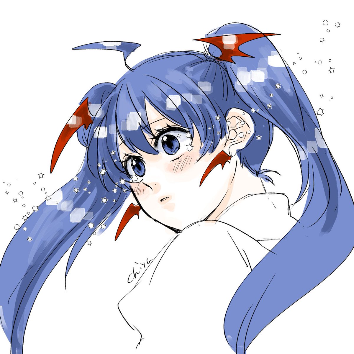 ツインテの、ミ！のらくがき！