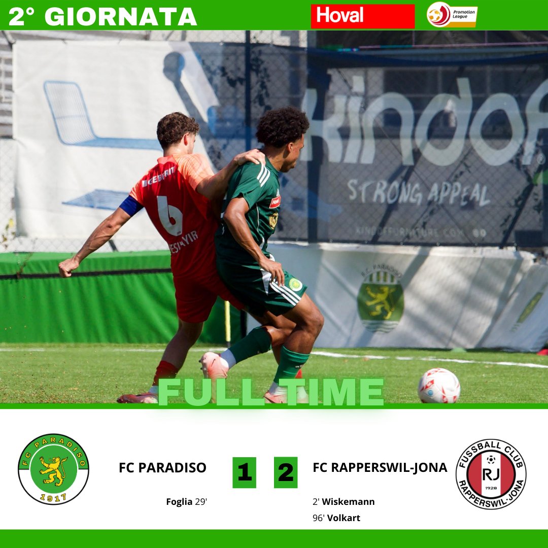 Usciamo sconfitti dal confronto contro il Rapperswil

#ForzaParadiso 🤍💚