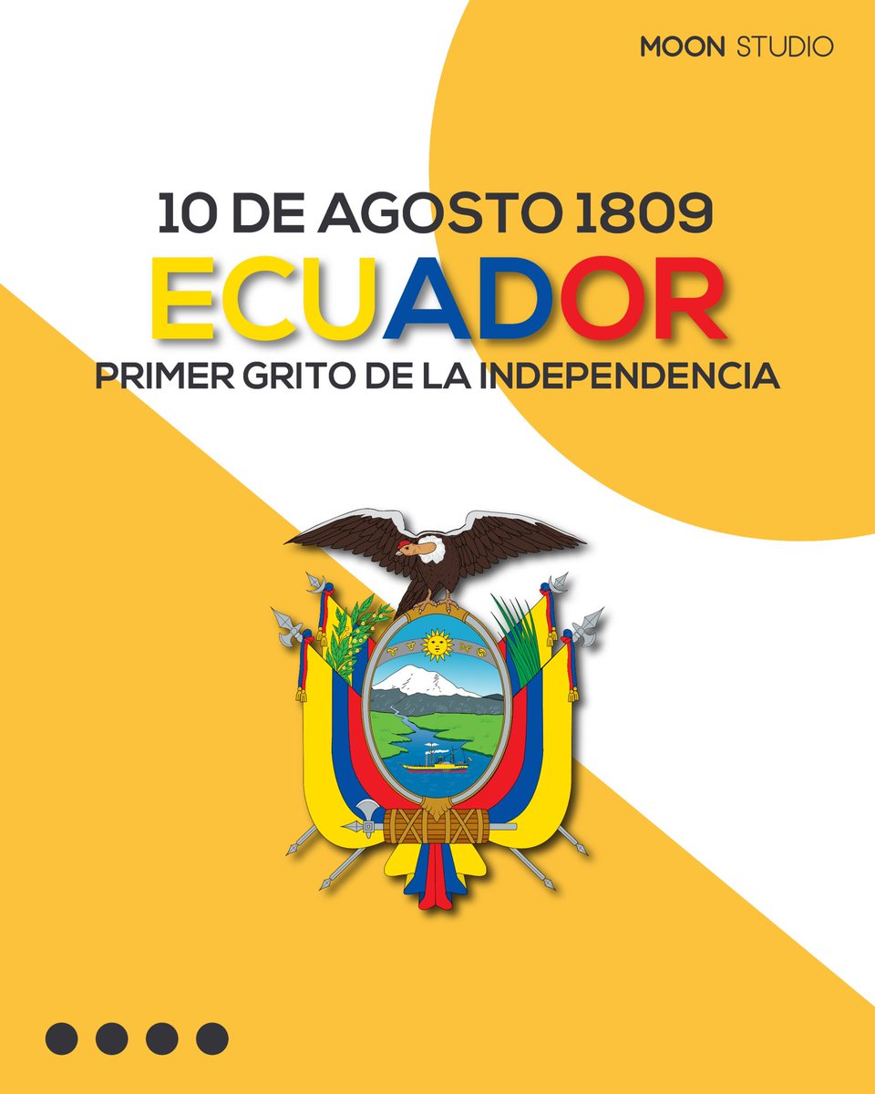 moonstudio_ec's tweet photo. 🇪🇨 El día de hoy se conmemoran 215 años del primer grito de la independencia de nuestro lindo país. 

¡Viva el #Ecuador! 🇪🇨 https://t.co/lvZZgaI1y2