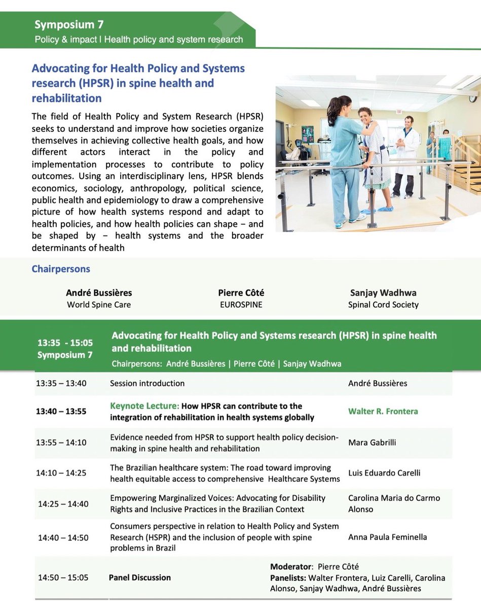 SPINE20 (@spine_20) on Twitter photo The 7th symposium is currently underway, focusing on “Advocating for Health Policy and Systems research (HPSR) in spine health and rehabilitation”
Chaired by André Bussières, Pierre Côté, & Sanjay Wadhwa
#SPINE20 5th Annual Summit
<a href="/NASSspine/">NASS</a>
<a href="/EUROSPINESoc/">EUROSPINE</a>
<a href="/SaudiSpine/">الجمعية السعودية للعمود الفقري</a>
<a href="/dwg_spine/">DWG (Deutsche Wirbelsäulengesellschaft)</a> The 7th symposium is currently underway, focusing on “Advocating for Health Policy and Systems research (HPSR) in spine health and rehabilitation”
Chaired by André Bussières, Pierre Côté, & Sanjay Wadhwa
#SPINE20 5th Annual Summit
<a href="/NASSspine/">NASS</a>
<a href="/EUROSPINESoc/">EUROSPINE</a>
<a href="/SaudiSpine/">الجمعية السعودية للعمود الفقري</a>
<a href="/dwg_spine/">DWG (Deutsche Wirbelsäulengesellschaft)</a>