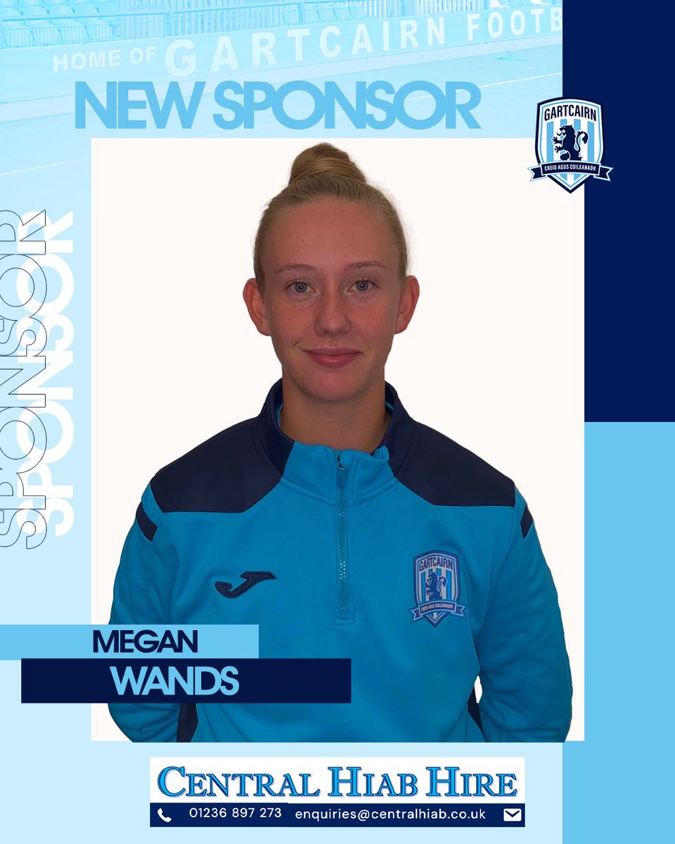 NEW PLAYER SPONSOR

We are delighted to announce Central Hiab Hire as Megan Wands sponsor of both home and away tops.  Thank you to David Arthur for his support!  We look forward to seeing you at the matches.