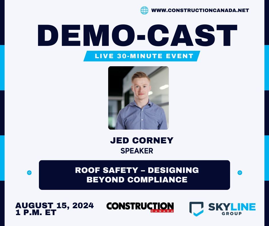 ConstructCanMag's tweet image. Don't miss our webinar on Aug 15 at 1 p.m., where we will be discussing effective strategies for working at elevated heights- including safety procedures, climbing methods, and hazard prevention techniques.
Sign up now to secure your spot! buff.ly/46q2Q8o #RoofSafety