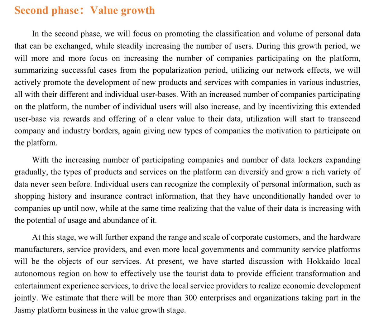 IcyAmphibian's tweet photo. The Second Phase of $JASMY that @HARA_JasmyCFO mentions is described in the Whitepaper. 
Once we hit Phase 3, the price should rocket even higher (check 4th image).
I believe we will be in Phase 3, entering Phase 4 in 2026.
💎 🤚 🇯🇵 🍊 💊 🧡😉 https://t.co/QwXf5v96uN