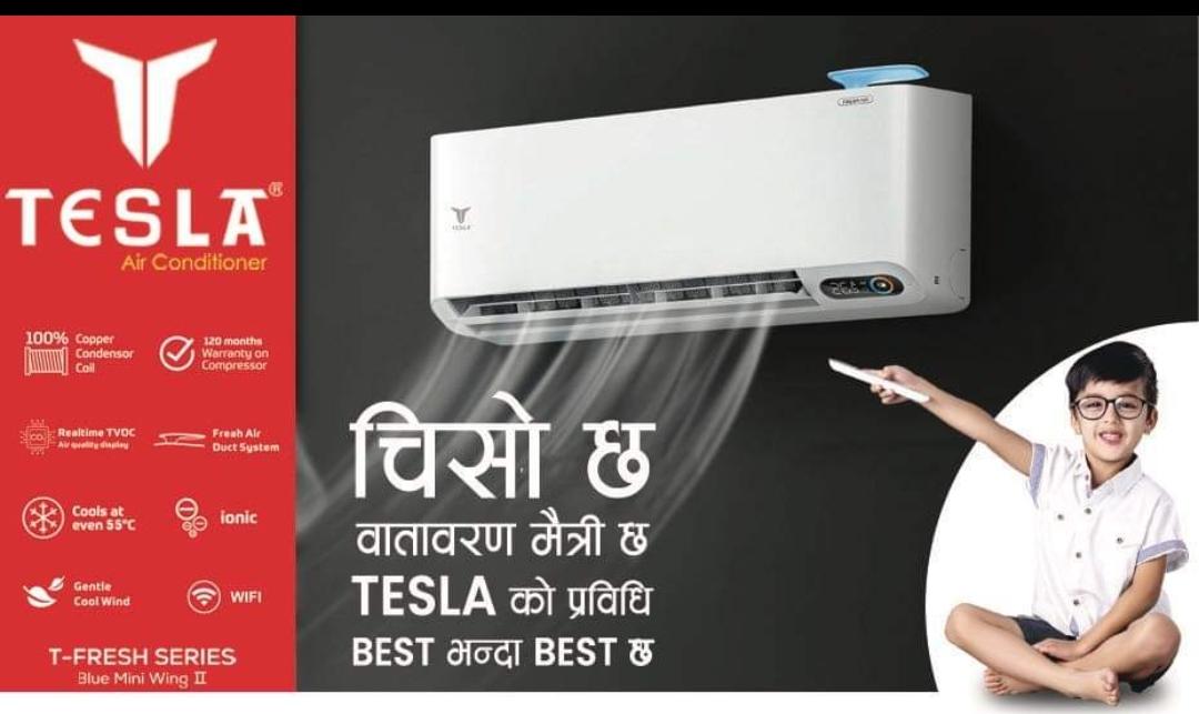 aviscaar's tweet photo. Fresh Air + Air Purifier + Air Conditioner = T-Fresh Series
First time in the history of Nepal we are going to introduce Tesla’s T-Fresh Series which is 1.2TON along with pure INVERTER Technology 🍀
#Tesla #Tfresh #TeslaNepal #TeslaA https://t.co/gfjQu6Q5zW