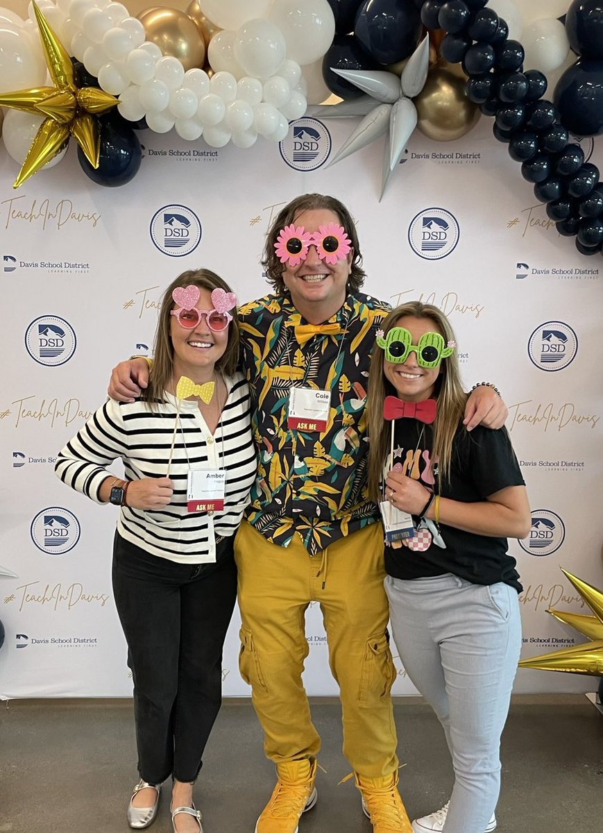 These 3 amazing Teacher Leader Fellows kept our New Educator Orientation afloat by presenting, navigating, welcoming, and celebrating new hires! While I was hosting sessions, I knew they would keep the show going!! THANK YOU!! #TeachInDavis #uted <a href="/DavisSchools/">DavisSchools</a> #TeachersLeading