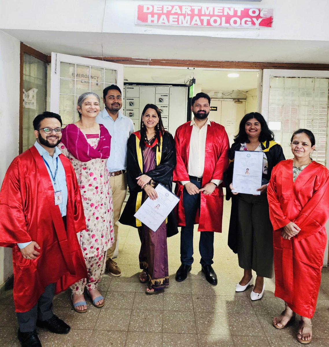 🎓 A proud day for our department at PGI’s 37th Convocation! Congratulations to our DM Hematopathology and Clinical Hematology students  (Shelly, Sayan, Debadrita) on this milestone. Wishing you all great success ahead! #PGIConvocation #Hematology #FutureLeaders