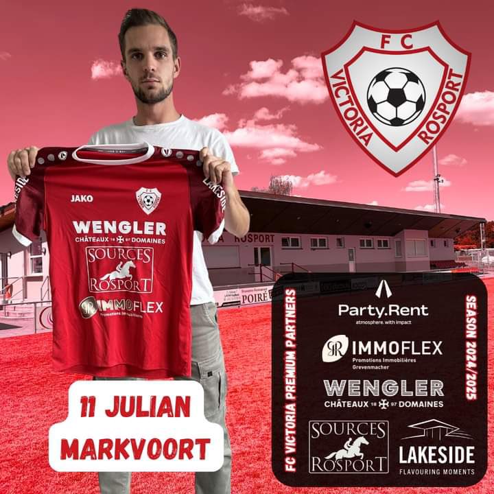 🇱🇺 Na de succesvolle passages van de Avonturiers Oege-Sietse van Lingen en Adham El Idrissi bij FC Victoria Rosport, haalt die Luxemburgse club nu opnieuw een Nederlandse aanvaller binnen. Julian Markvoort Beke komt over van het Duitse Kickers Offenbach. Zet ‘m op, Julian! 👏