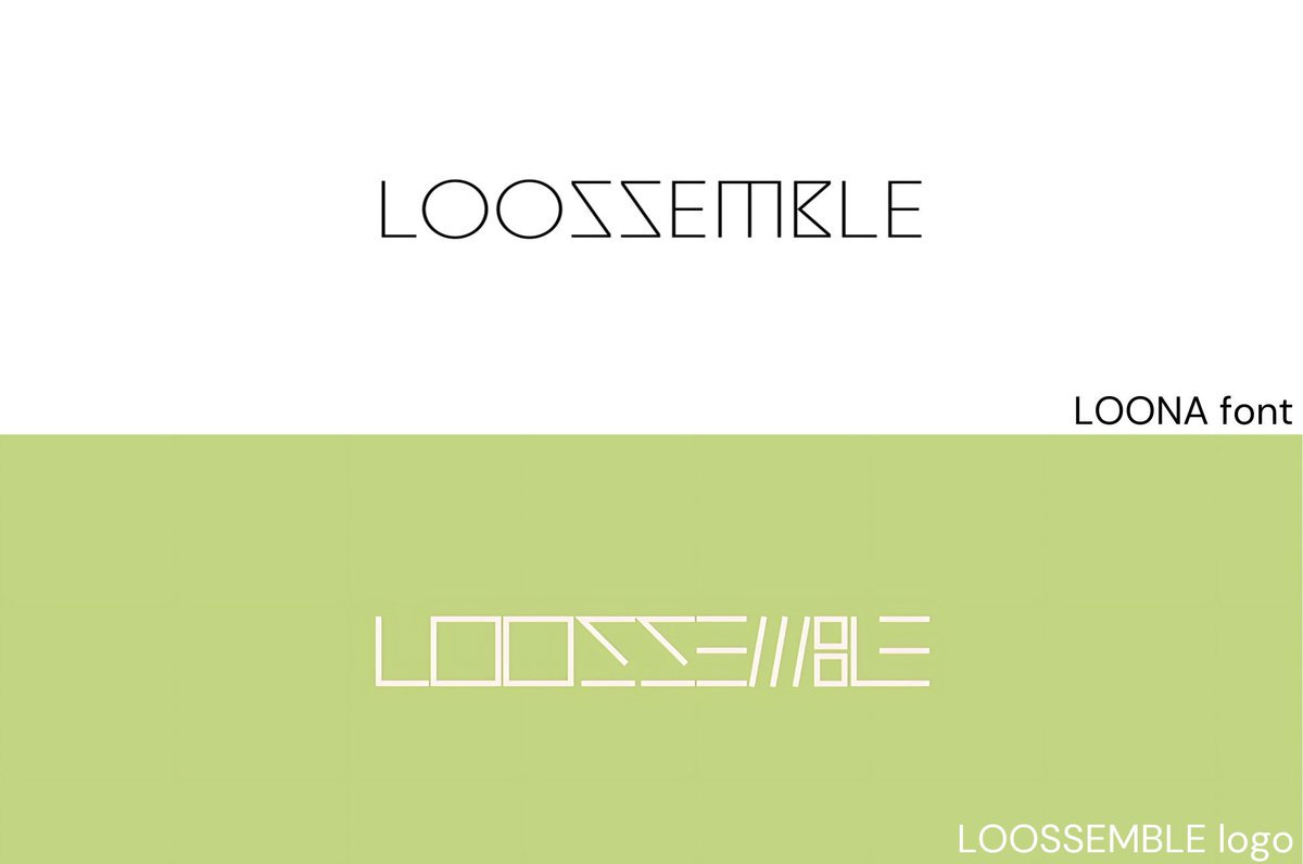 LOONA typeface vs. new Loossemble logo #루셈블 #Loossemble