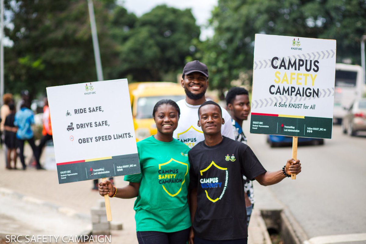 AsperaBella's tweet image. I urge my fellow students to take ownership of their safety and security, report incidents, share concerns and ideas, and work together to create a secure "A SAFE KNUST FOR ALL".

The safety lines are always available: +233501347350 or +233501347352."

#KNUSTSRC
#WorkingForYou