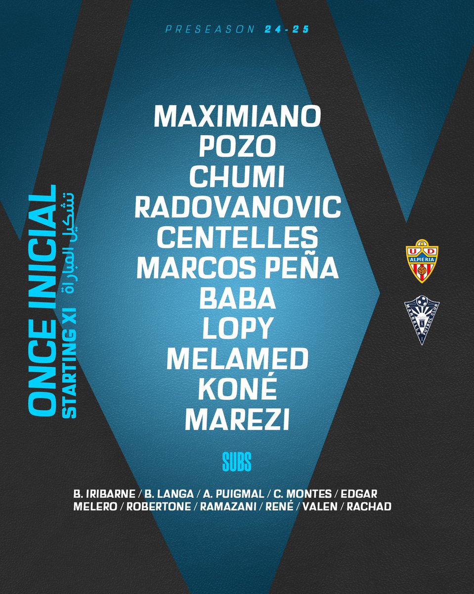U_D_Almeria's tweet image. ⚔️ ¡Este es nuestro último once inicial de la #PretemporadaUDA!