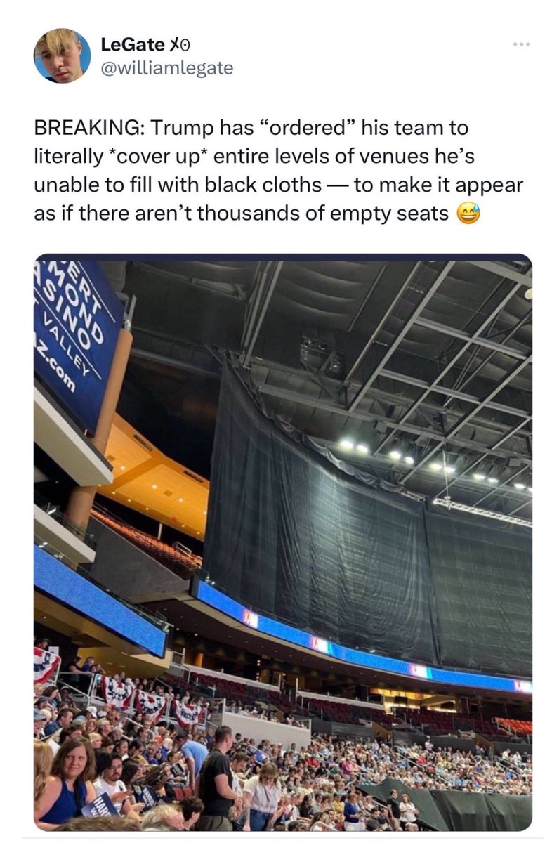 Don’t you hate when you mock a Trump rally size only to find out it was your candidate, Kamala’s rally?
🤣🤣🤣

This one has to go viral!
REPOST!😂😂😂