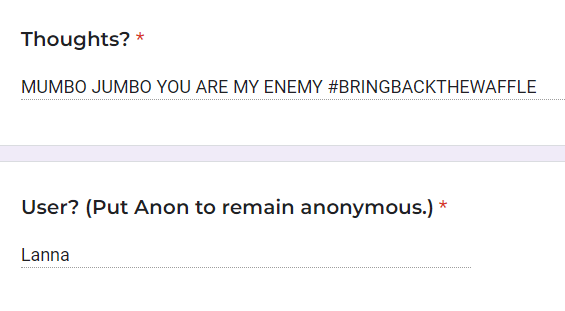 REAL!!! i HATE him BRING THE WAFFLE BACK :((((( -🪹